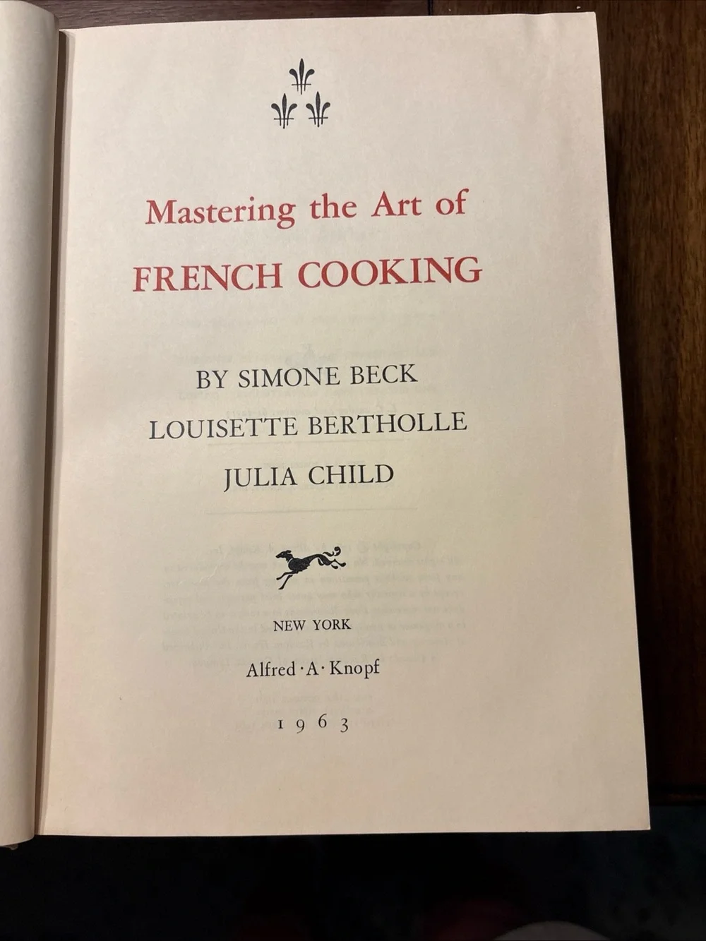 Mastering The Art of French Cooking, Beck, Bertholle, Julia Child 5th Print 1963